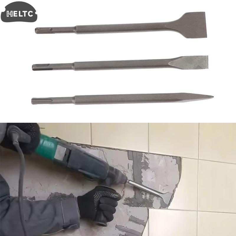 Rotary Hammer Chisel Bit Flat - Zestaw 3 dłut SDS-Plus do młotów