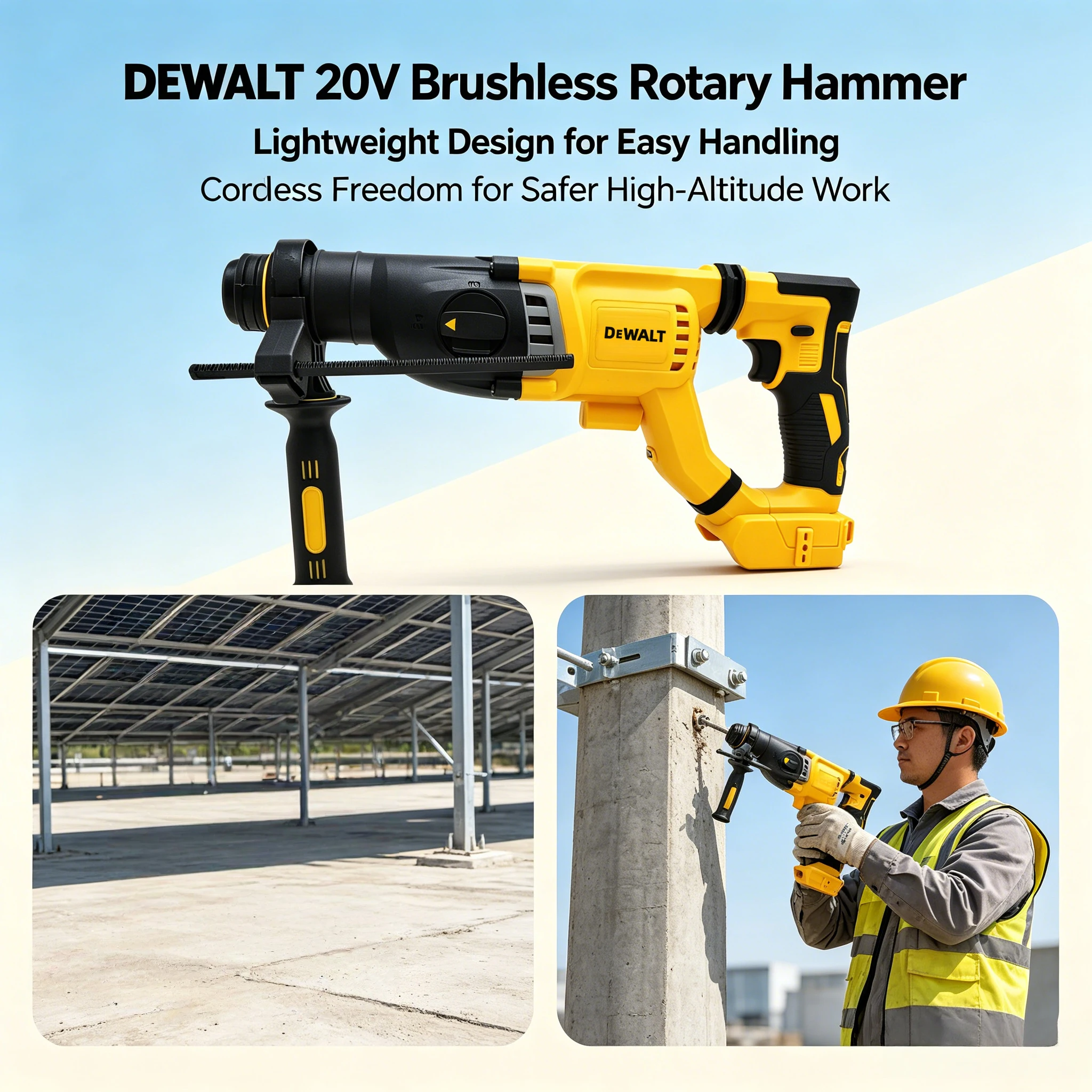 DEWALT DCH263 – akumulatorowe  – Cordless Rotary Hammer 20V Brushless recenzja i cena