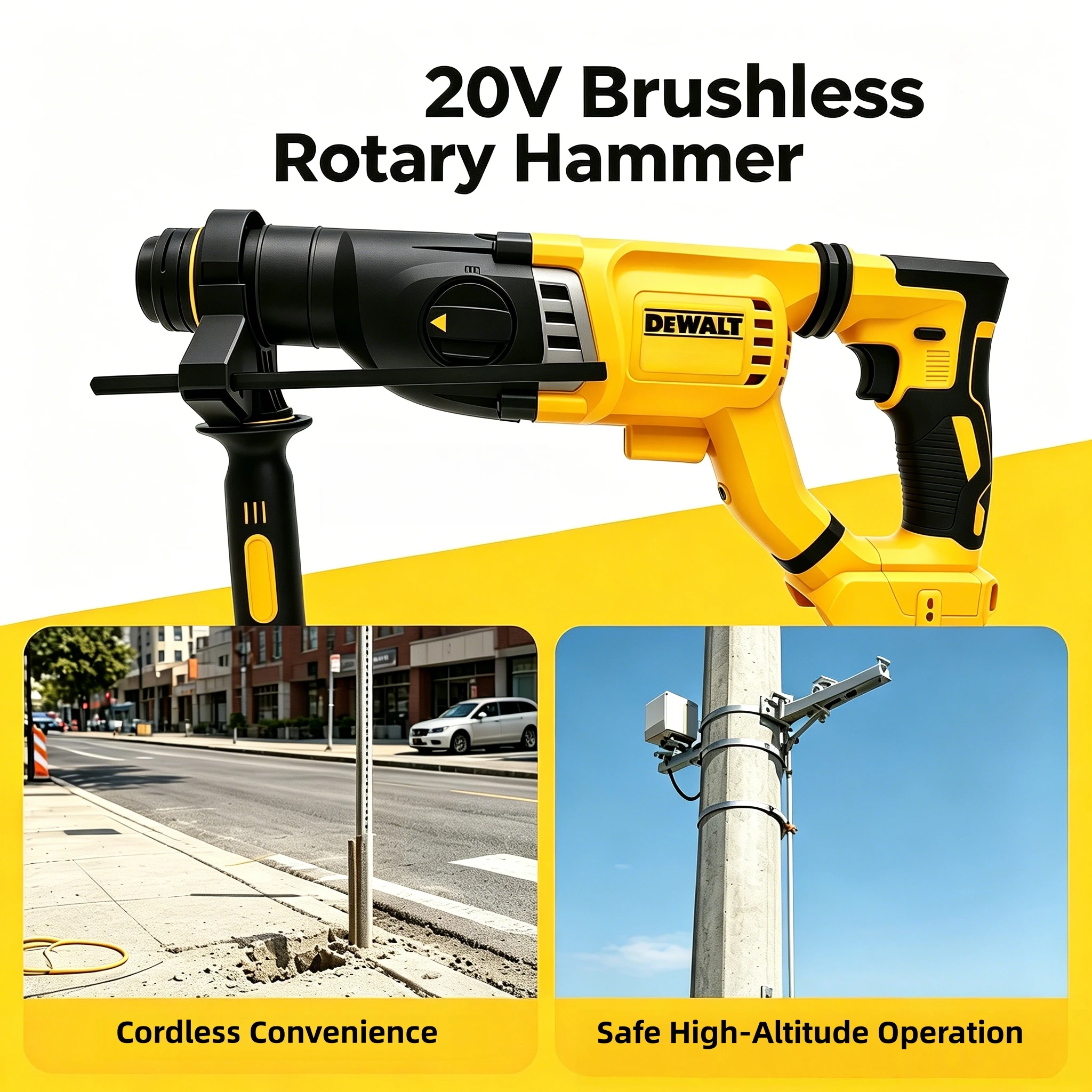 DEWALT DCH263 – akumulatorowe  – Cordless Rotary Hammer 20V Brushless recenzja i cena