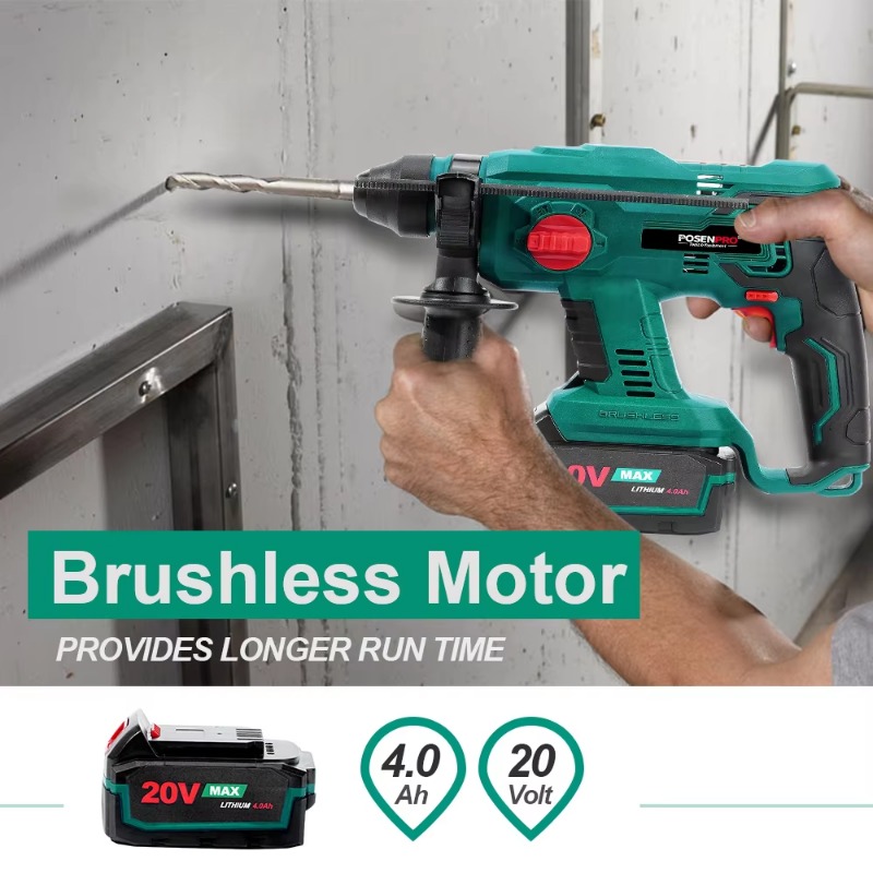 Wiertarko-wkrętarka udarowa 20 – Cordless Rotary Hammer 20V Brushless recenzja i cena