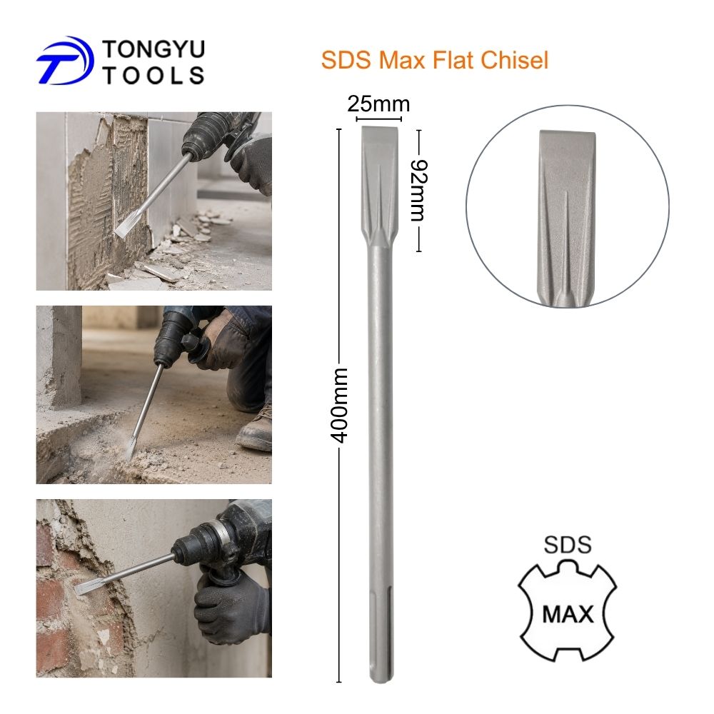 Dłuto płaskie SDS Max 25x400mm – Rotary Hammer Chisel Bit Flat recenzja i cena