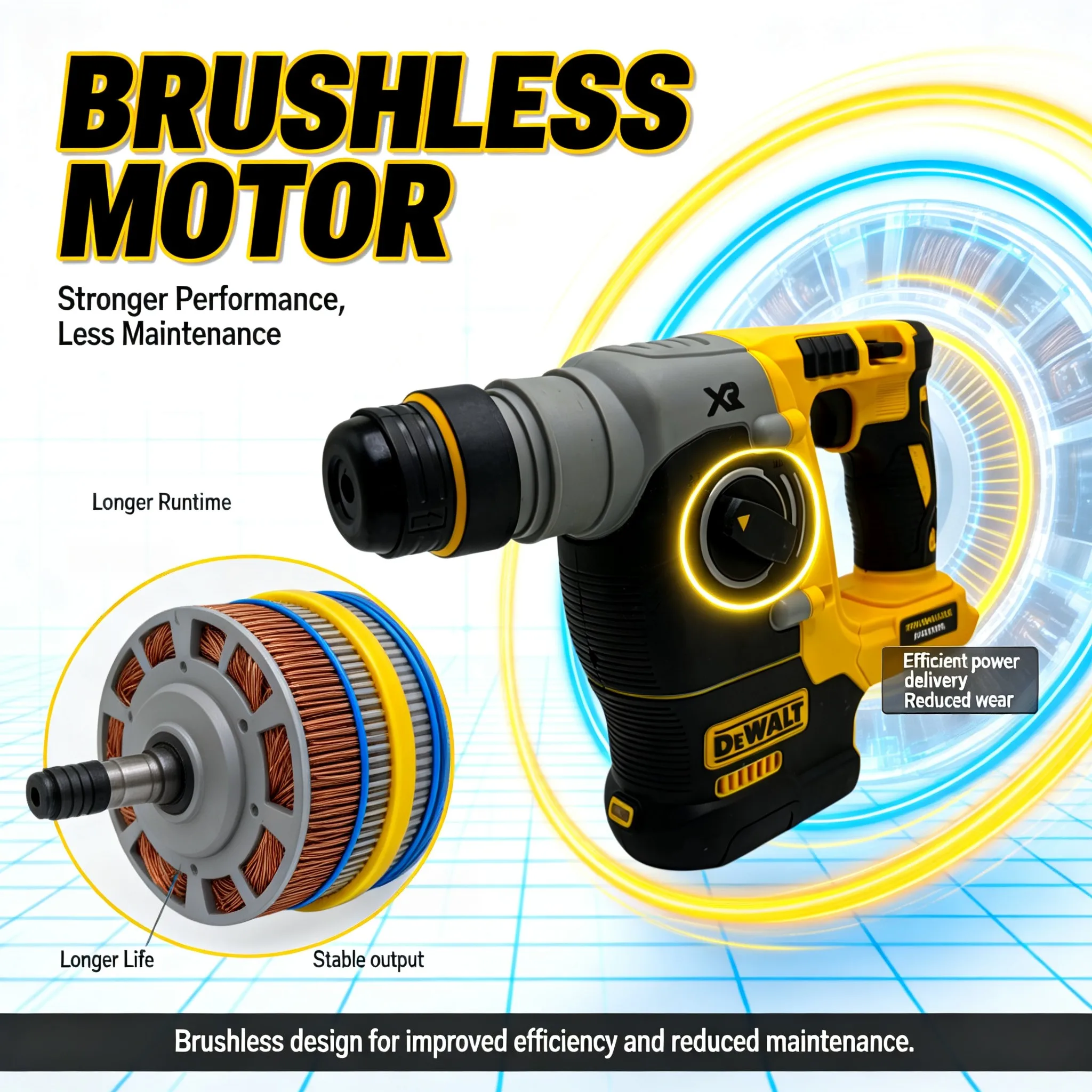 DEWALT – nowa, bezszczotkowa w – Cordless Rotary Hammer 20V Brushless recenzja i cena