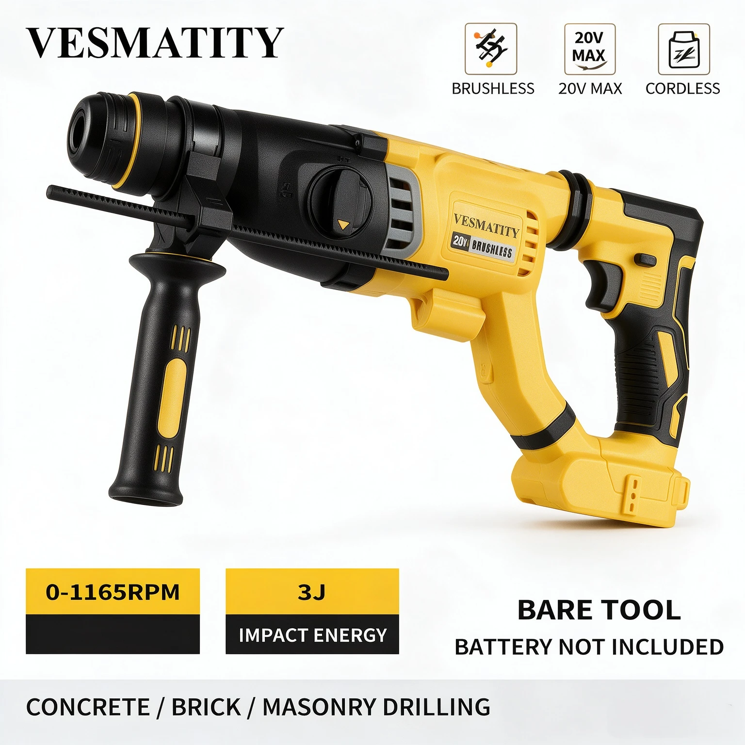 Akumulatorowe młotowiertarki b – Cordless Rotary Hammer 20V Brushless recenzja i cena