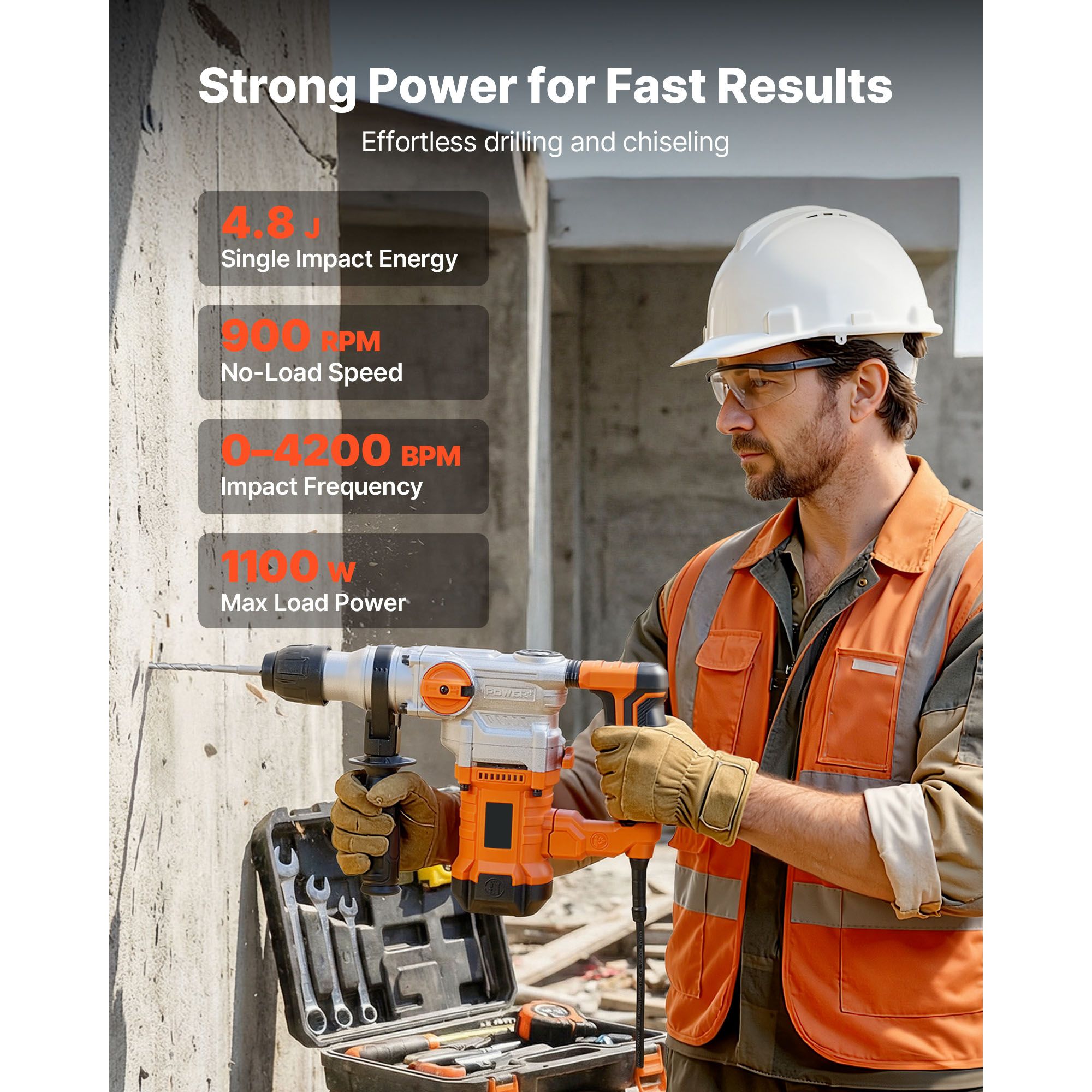 Wiertarko-wkrętarka udarowa, 1 – Rotary Hammer Chisel Bit Flat recenzja i cena