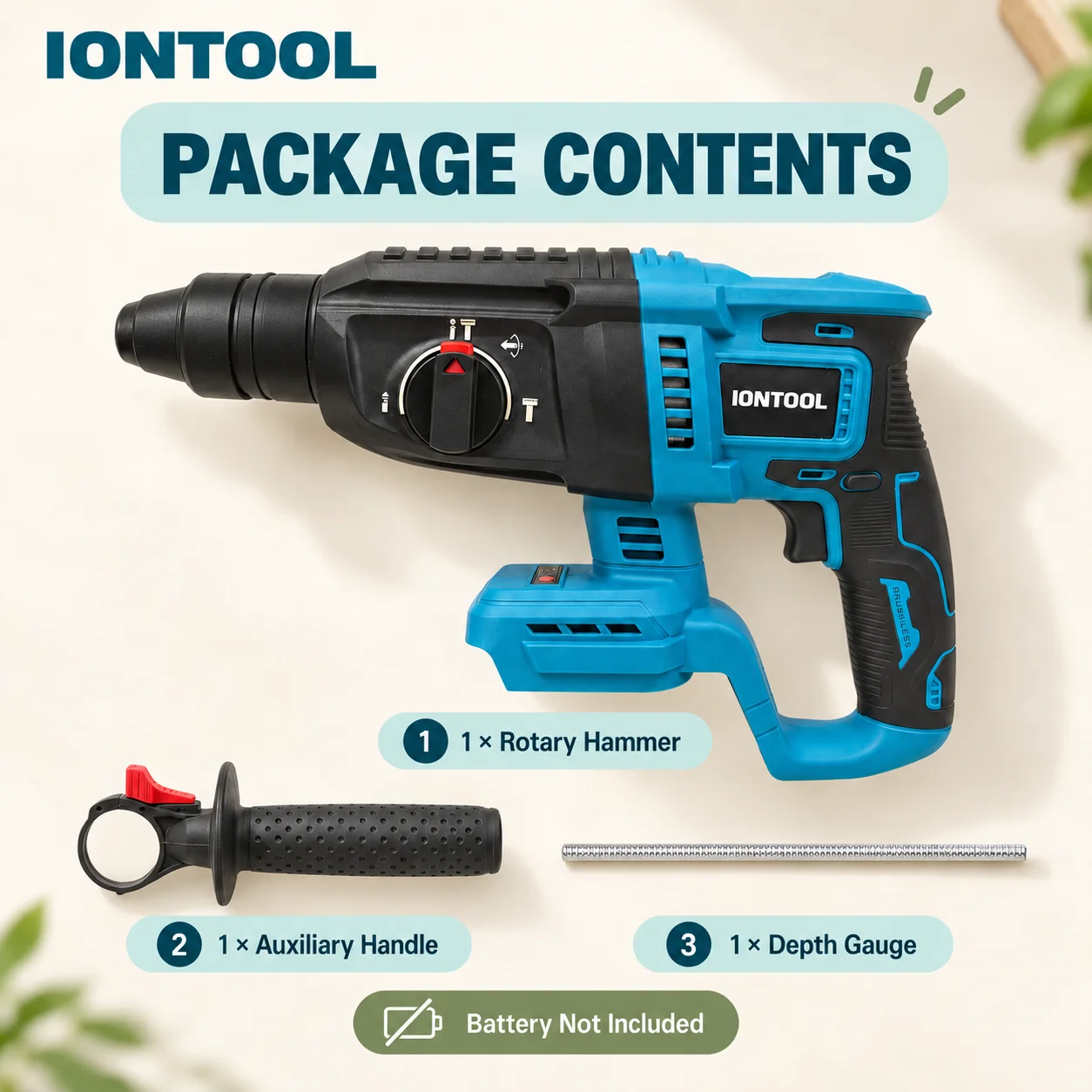 IONTOOL – akumulatorowe młotow – Rotary Hammer Drill 26Mm recenzja i cena