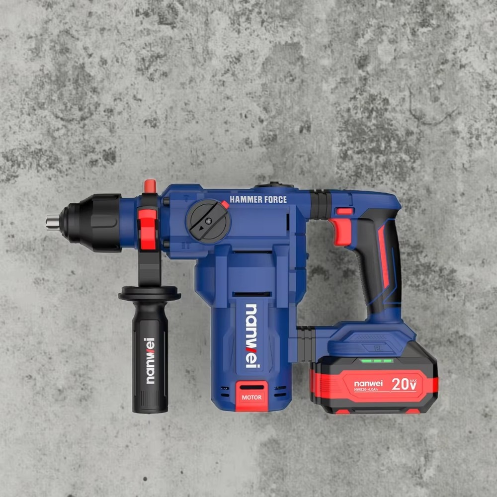 NANWEI H8281 – akumulatorowa w – Cordless Rotary Hammer 20V Brushless recenzja i cena