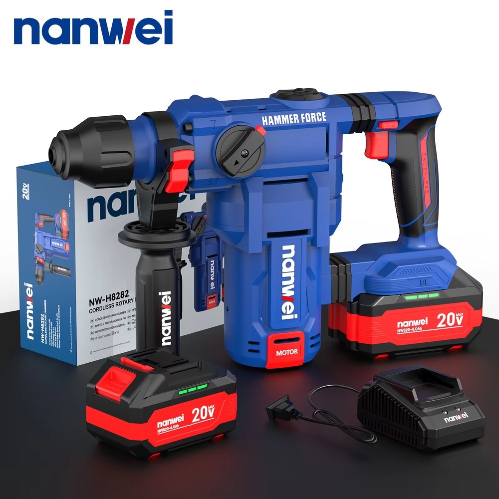 NANWEI H8281 – akumulatorowa w – Cordless Rotary Hammer 20V Brushless recenzja i cena