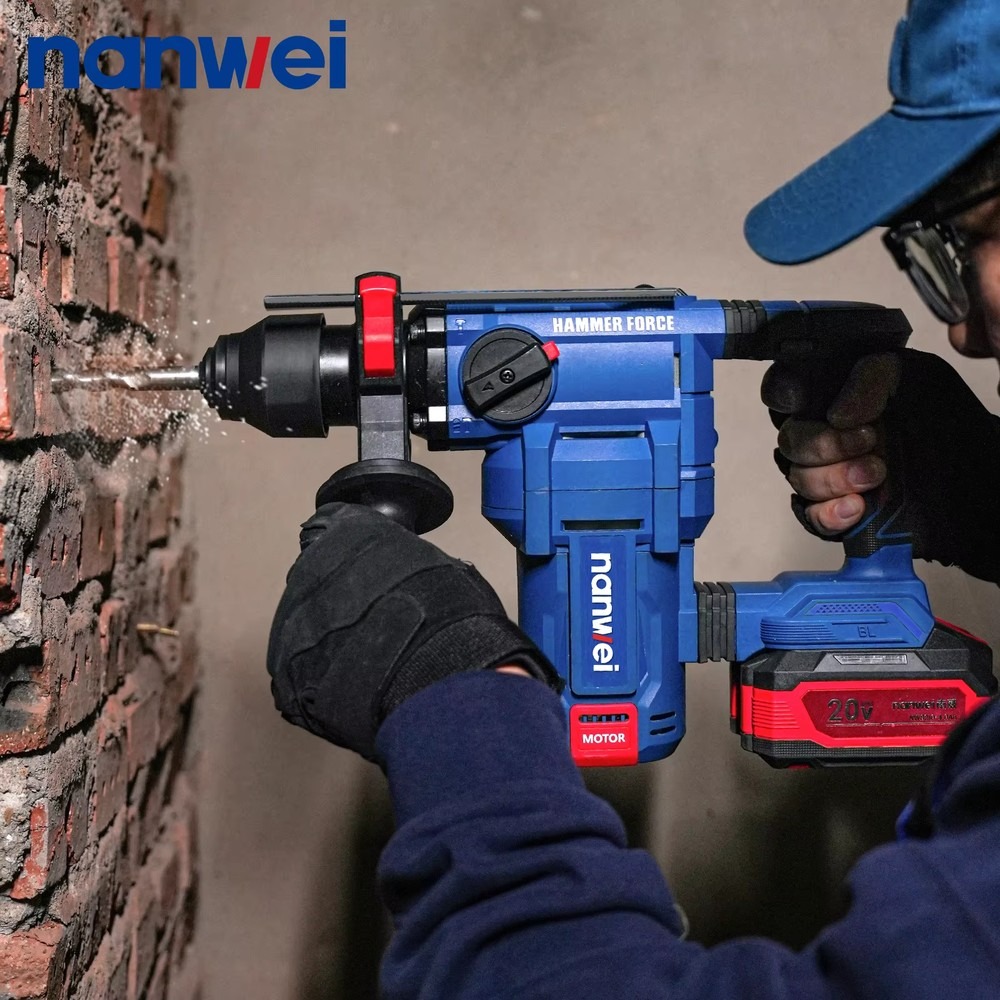 NANWEI H8281 – akumulatorowa w – Cordless Rotary Hammer 20V Brushless recenzja i cena