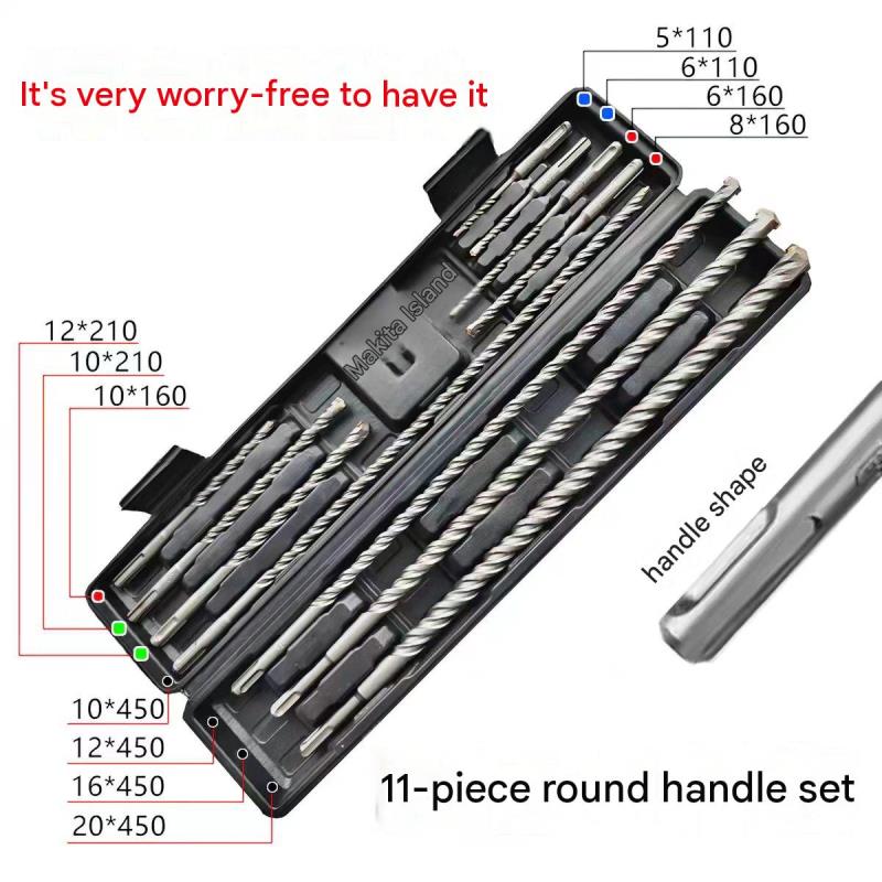 Zestaw 11/17 sztuk wierteł i d – Rotary Hammer Chisel Bit Flat recenzja i cena