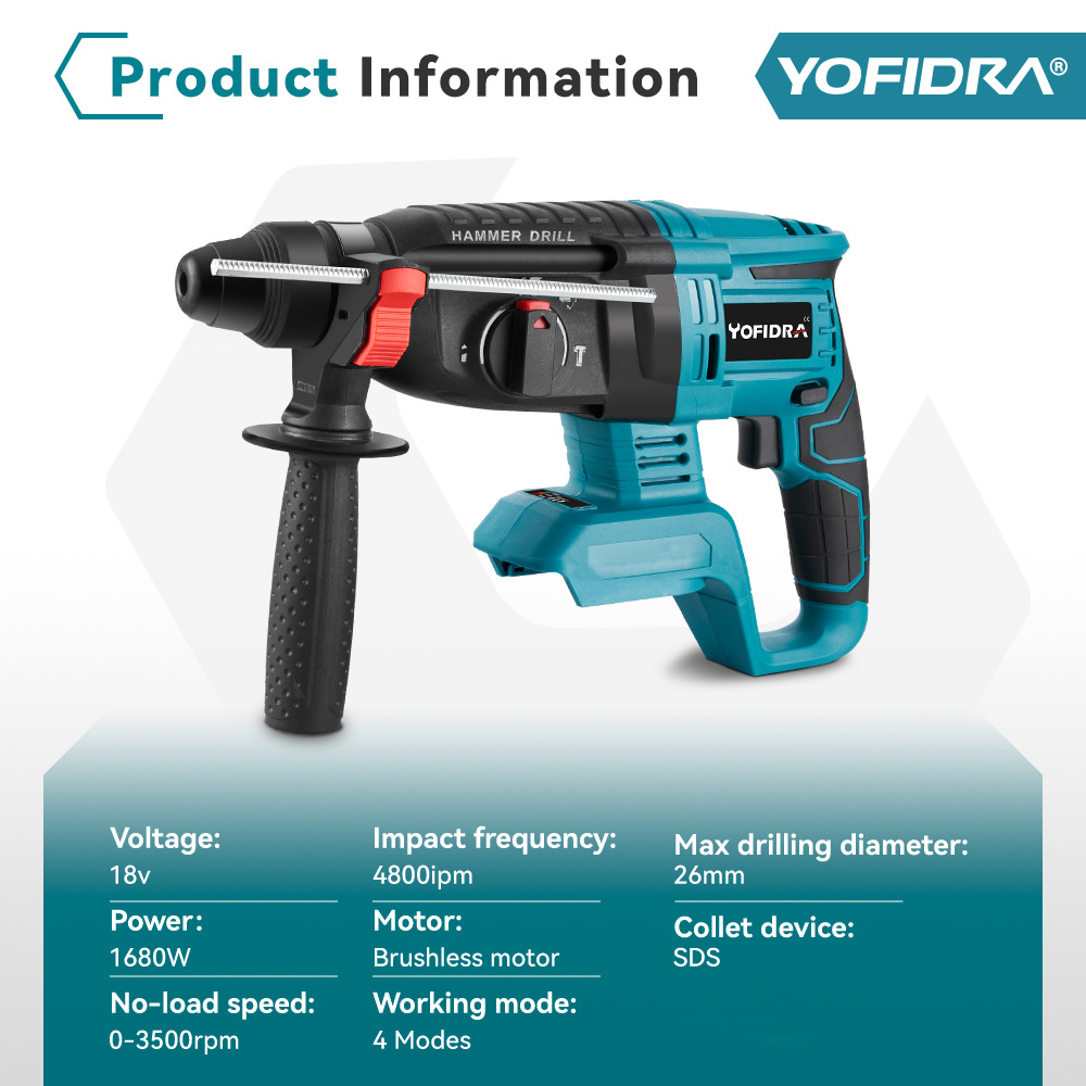 YOFIDRA 26MM Bezszczotkowa Wie – Rotary Hammer Drill 26Mm recenzja i cena