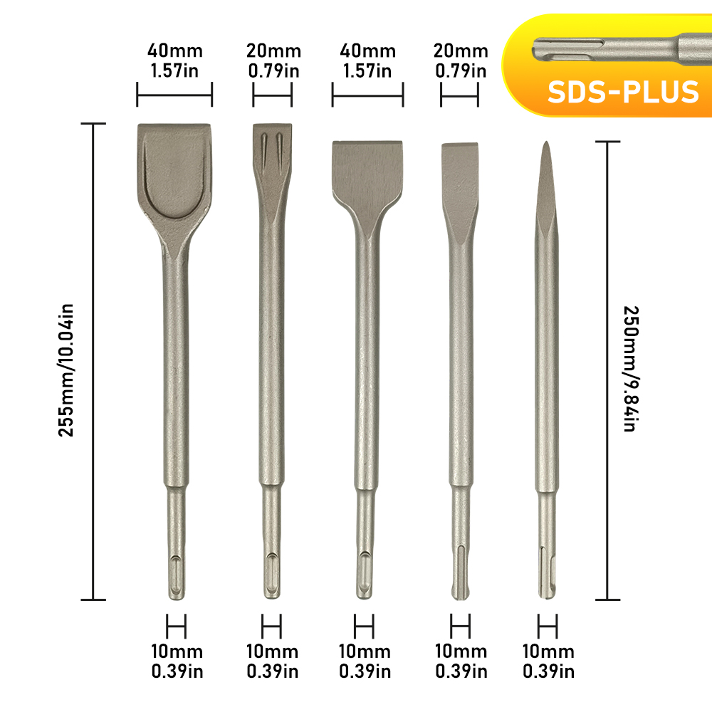 Wiertła udarowe SDS Plus do mł – Rotary Hammer Chisel Bit Flat recenzja i cena