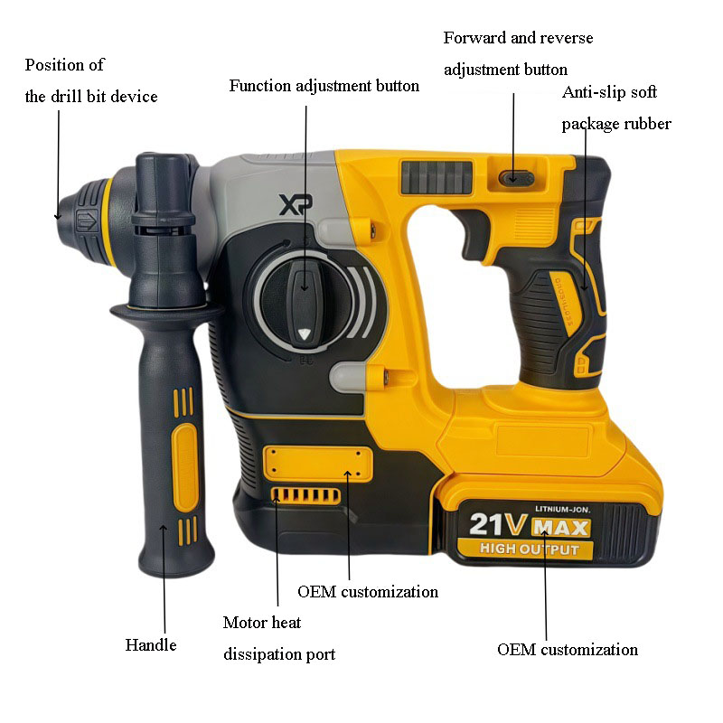 Bezszczotkowy udarowy młotek o – Rotary Hammer Drill 26Mm recenzja i cena