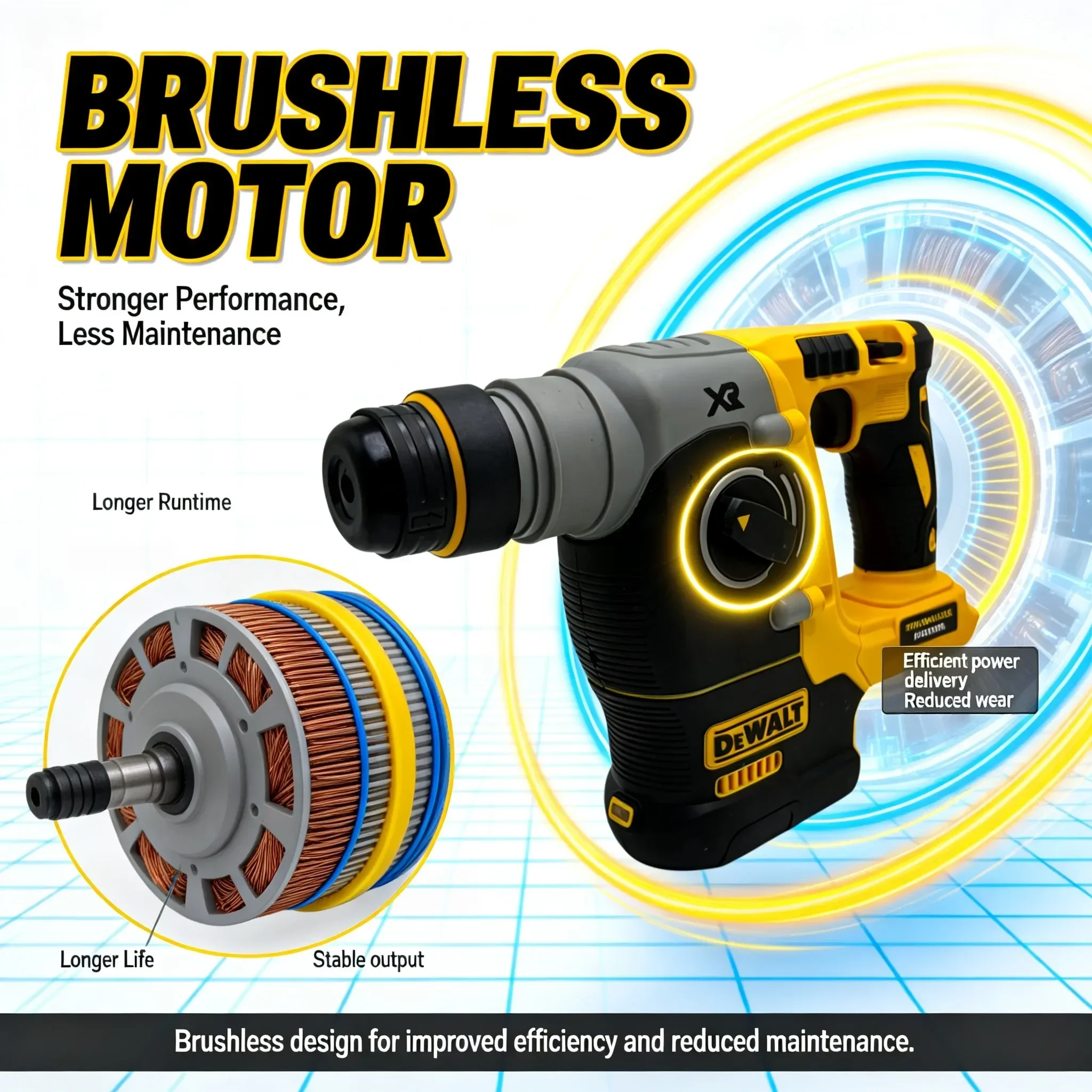 DEWALT DCH273 – akumulatorowe  – Cordless Rotary Hammer 20V Brushless recenzja i cena