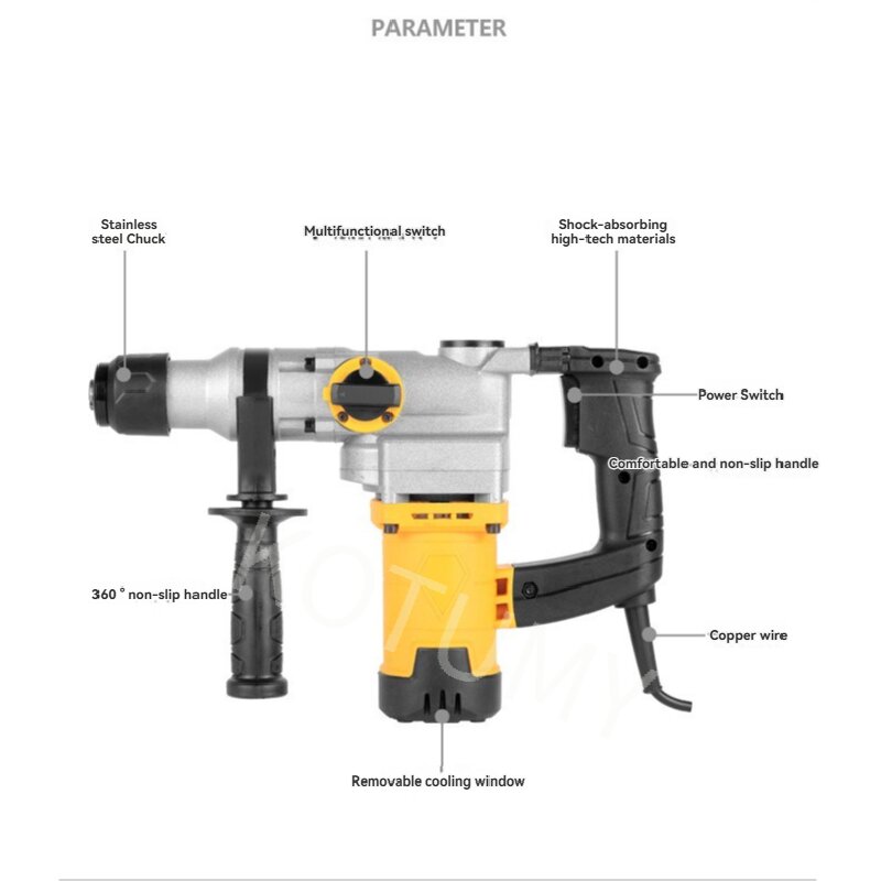 Młot udarowy elektryczny 110V/ – Hammer Drill Concrete 13Mm recenzja i cena
